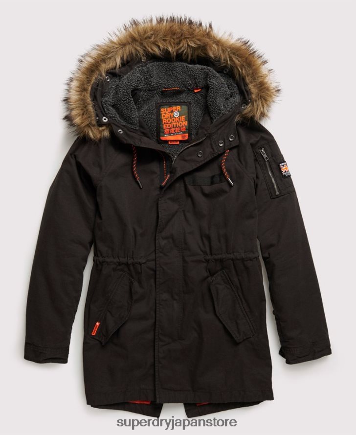マウンテンルーキー アビエーター パーカー ジャケット 男性 Superdry 衣類 黒 2J62PZ4605