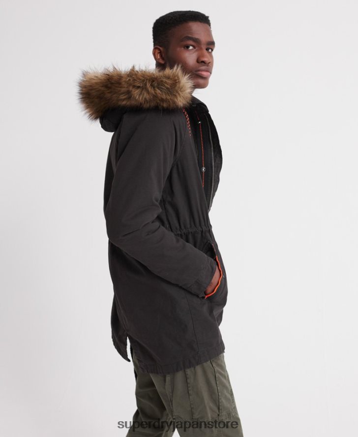 マウンテンルーキー アビエーター パーカー ジャケット 男性 Superdry 衣類 黒 2J62PZ4605