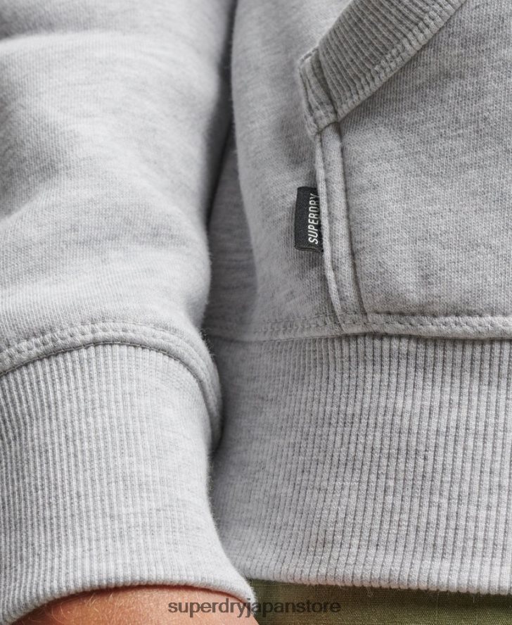 ヴィンテージロゴ刺繍パーカー 男性 Superdry 衣類 ライトグレー 2J62PZ460