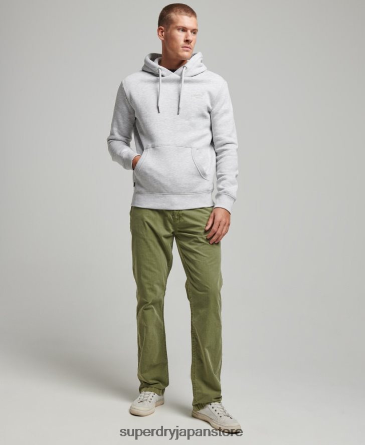 ヴィンテージロゴ刺繍パーカー 男性 Superdry 衣類 ライトグレー 2J62PZ460