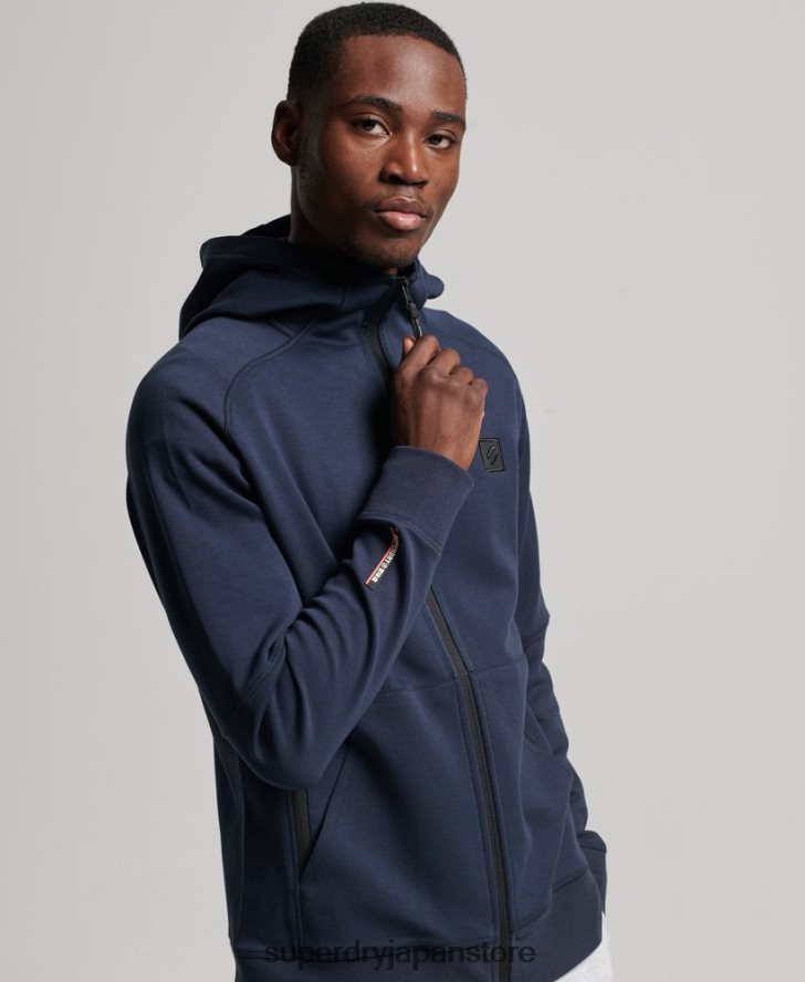 コードテックジップパーカー 男性 Superdry 衣類 青 2J62PZ461