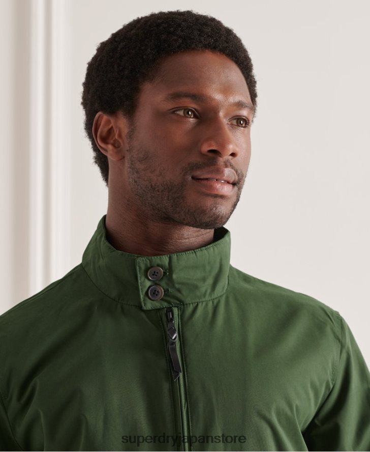 アイコニックなハリントンジャケット 男性 Superdry 衣類 緑 2J62PZ4614