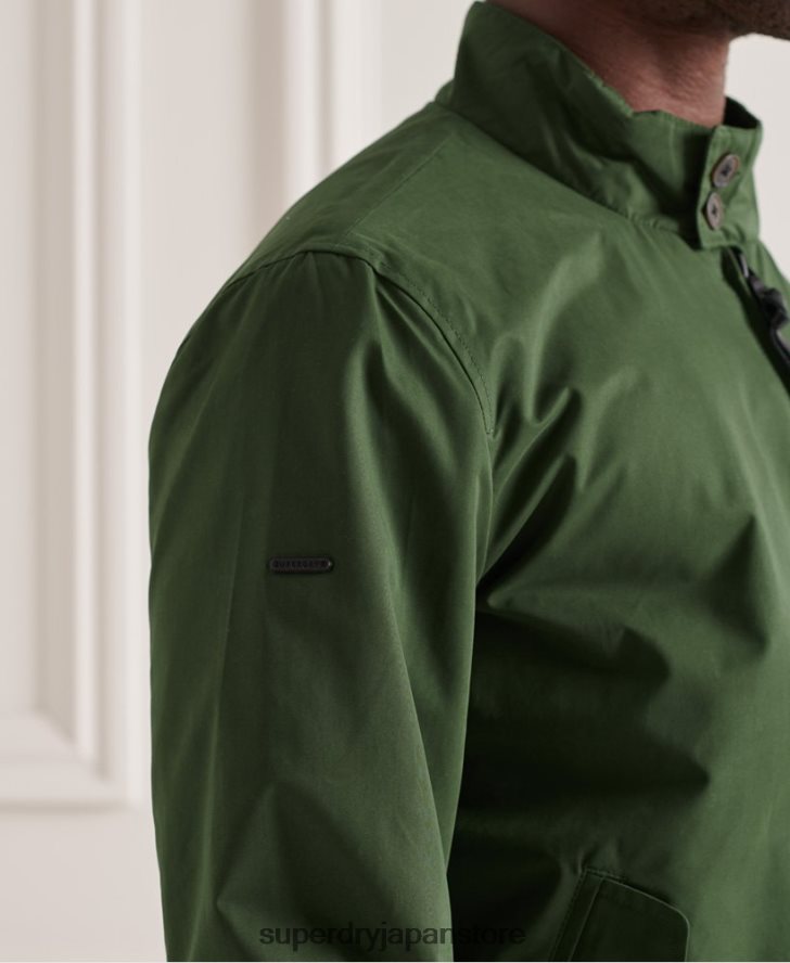 アイコニックなハリントンジャケット 男性 Superdry 衣類 緑 2J62PZ4614