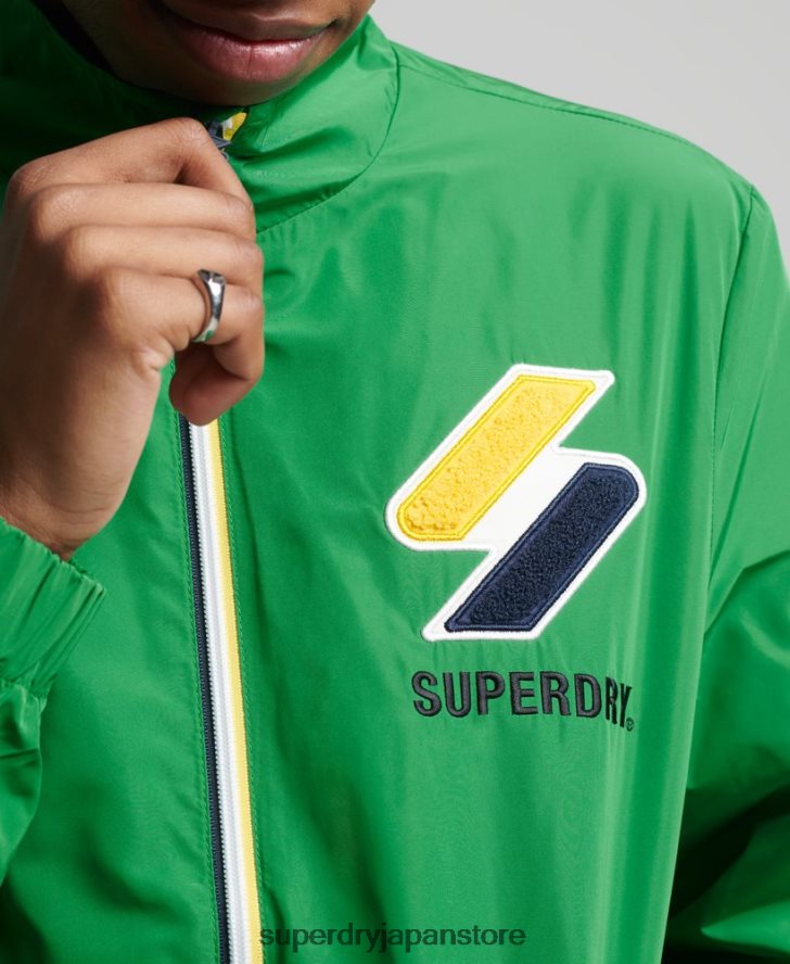 トラックジャケット 男性 Superdry 衣類 緑 2J62PZ4616