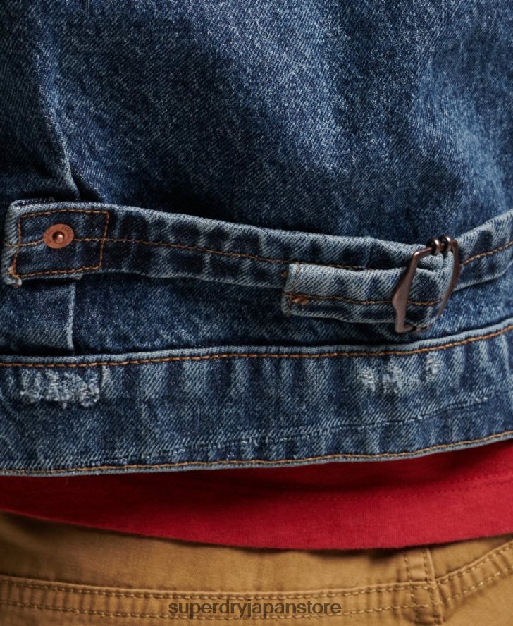 ヴィンテージ ワーカー トラッカー ジャケット 男性 Superdry 衣類 濃紺 2J62PZ4617