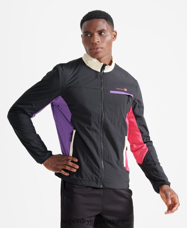 トレインウーブンジャケット 男性 Superdry 衣類 黒 2J62PZ4620