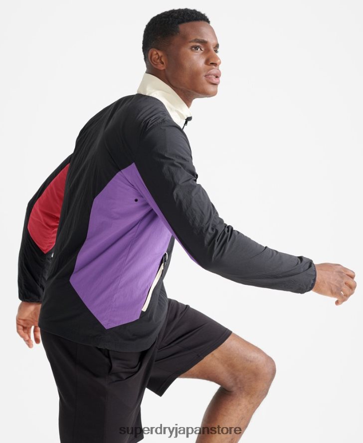 トレインウーブンジャケット 男性 Superdry 衣類 黒 2J62PZ4620