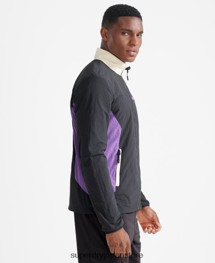 トレインウーブンジャケット 男性 Superdry 衣類 黒 2J62PZ4620