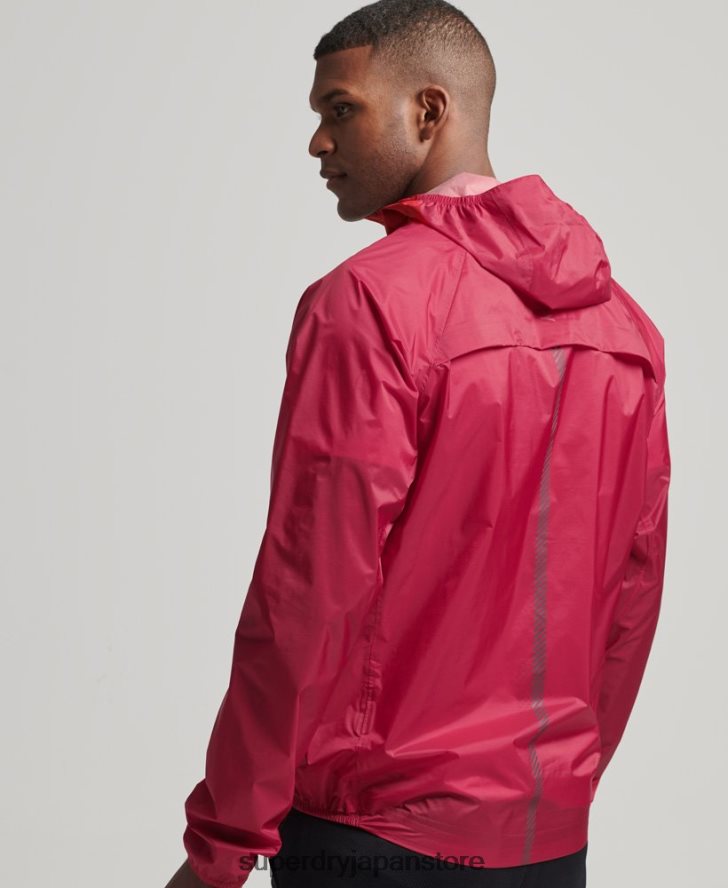 ラン軽量防水シェルジャケット 男性 Superdry 衣類 赤 2J62PZ4623