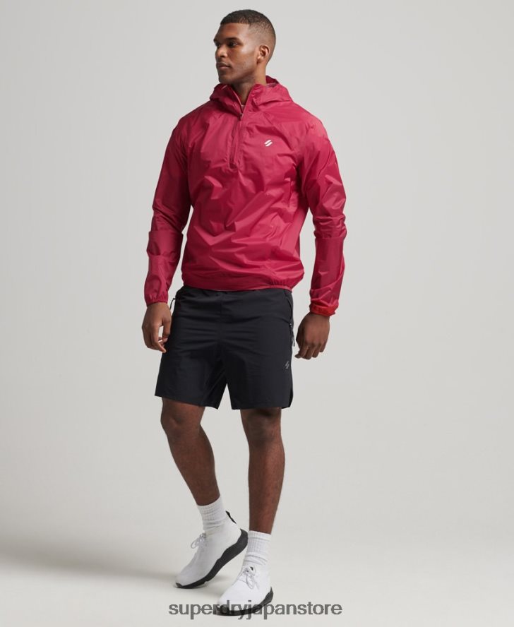 ラン軽量防水シェルジャケット 男性 Superdry 衣類 赤 2J62PZ4623