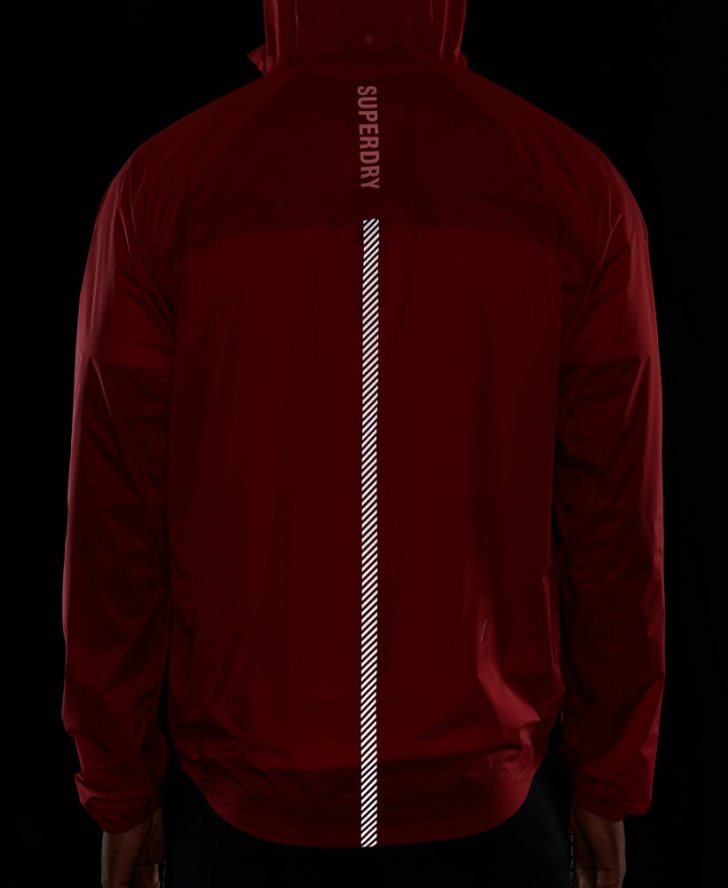 ラン軽量防水シェルジャケット 男性 Superdry 衣類 赤 2J62PZ4623