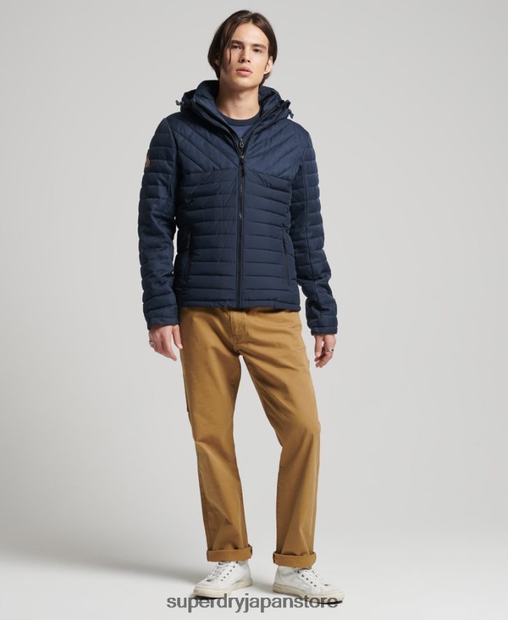 ツイードミックスフジジャケット 男性 Superdry 衣類 海軍 2J62PZ4625