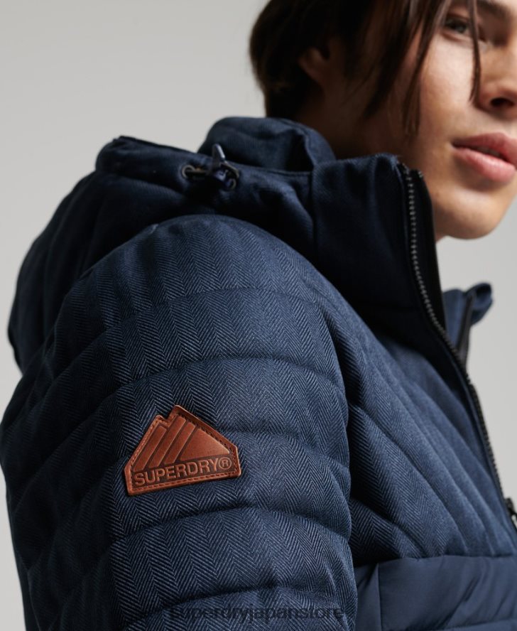 ツイードミックスフジジャケット 男性 Superdry 衣類 海軍 2J62PZ4625