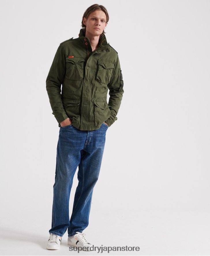 クラシックルーキーポケットジャケット 男性 Superdry 衣類 緑 2J62PZ4626