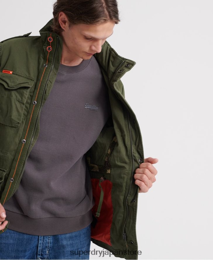 クラシックルーキーポケットジャケット 男性 Superdry 衣類 緑 2J62PZ4626