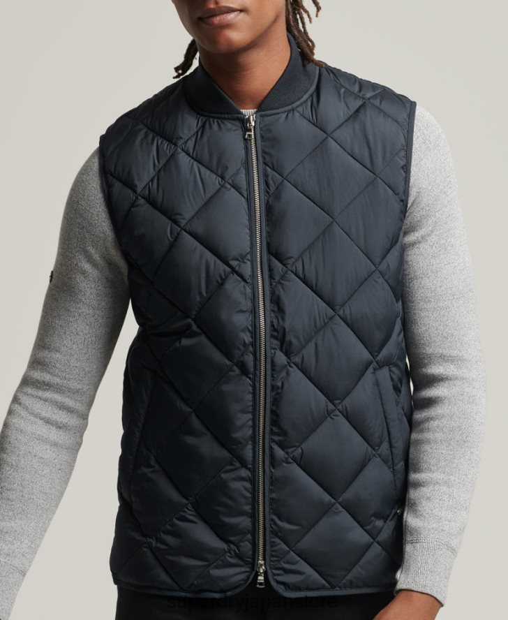 スタジオジレ 男性 Superdry 衣類 海軍 2J62PZ4627