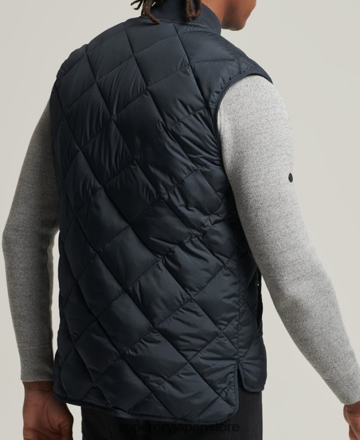 スタジオジレ 男性 Superdry 衣類 海軍 2J62PZ4627