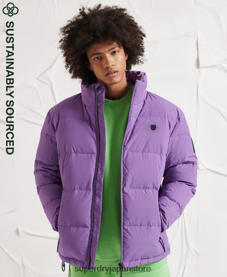 ヤマノカミ ダウンジャケット 男性 Superdry 衣類 紫 2J62PZ4629