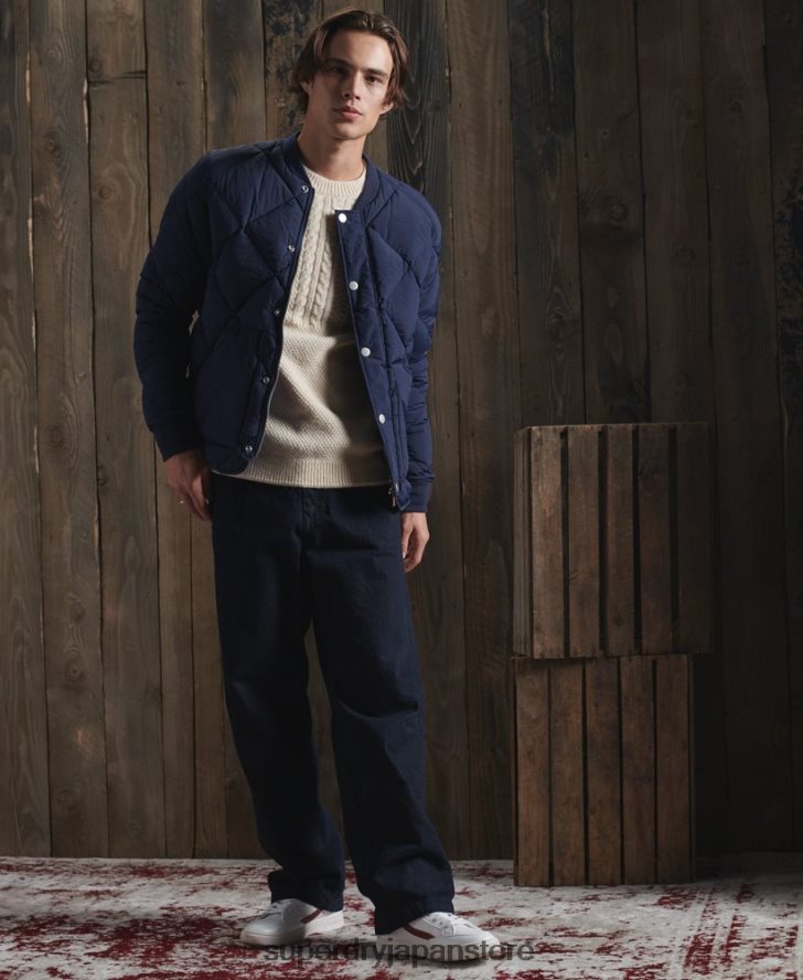 ドライダックダウンジャケット 男性 Superdry 衣類 青 2J62PZ4632