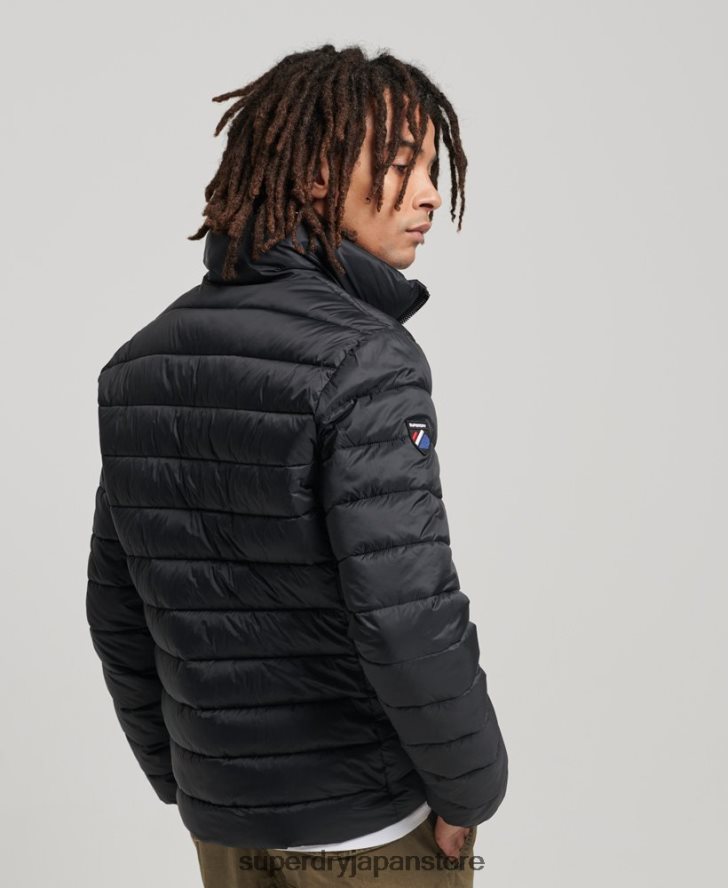 クラシックロゴ パフジャケット 男性 Superdry 衣類 黒 2J62PZ4633
