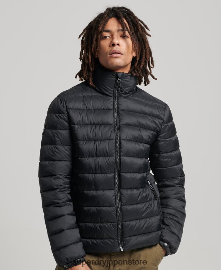 クラシックロゴ パフジャケット 男性 Superdry 衣類 黒 2J62PZ4633