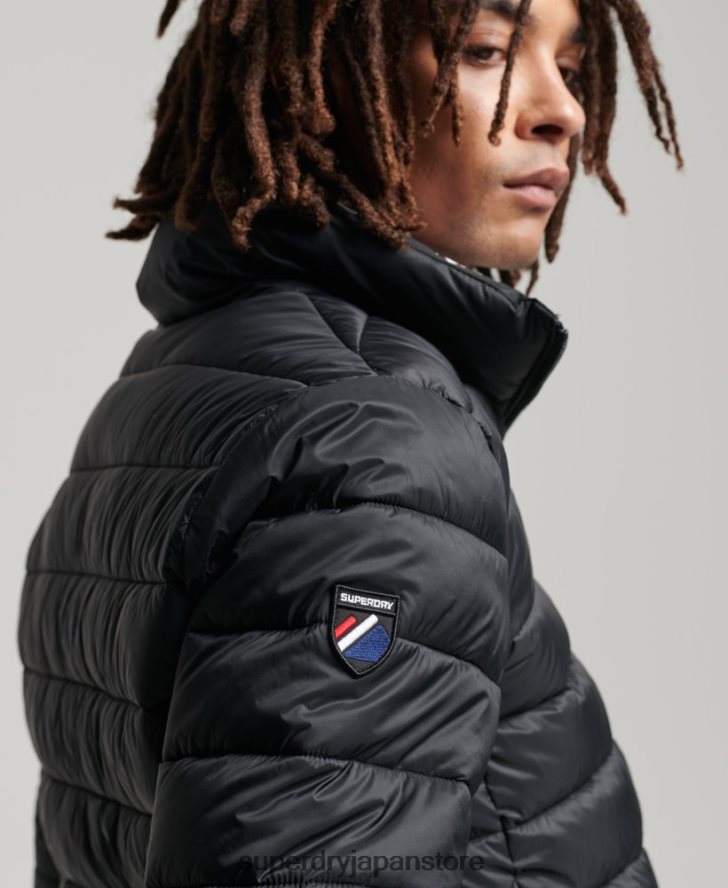クラシックロゴ パフジャケット 男性 Superdry 衣類 黒 2J62PZ4633