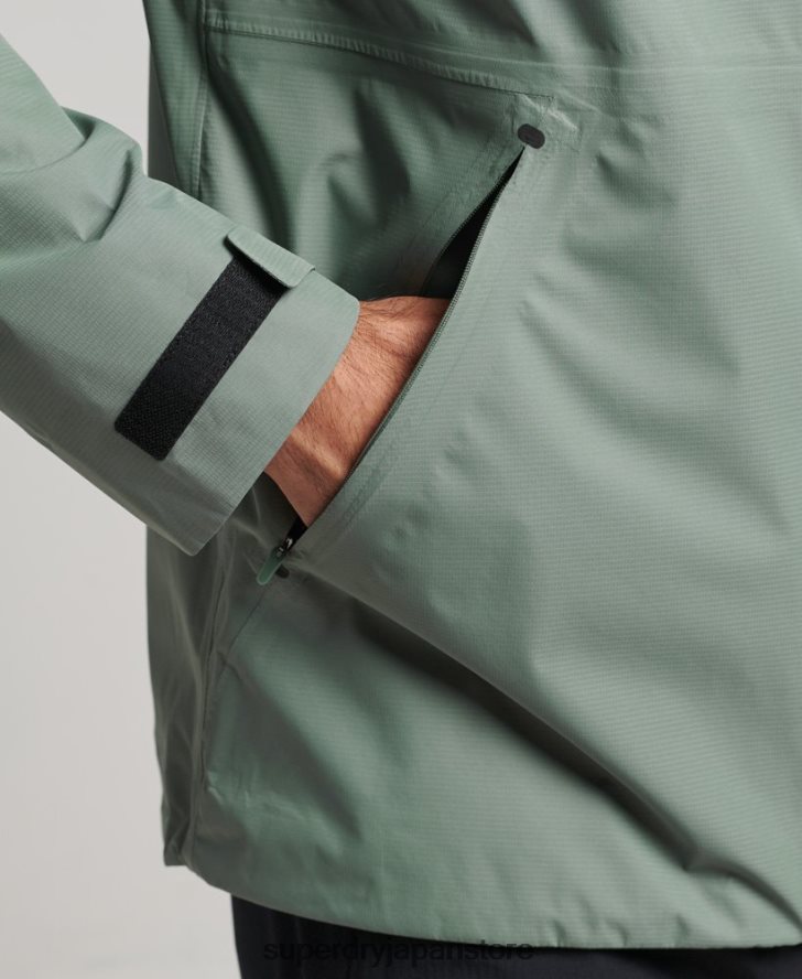 防水ジャケット 男性 Superdry 衣類 緑 2J62PZ4635
