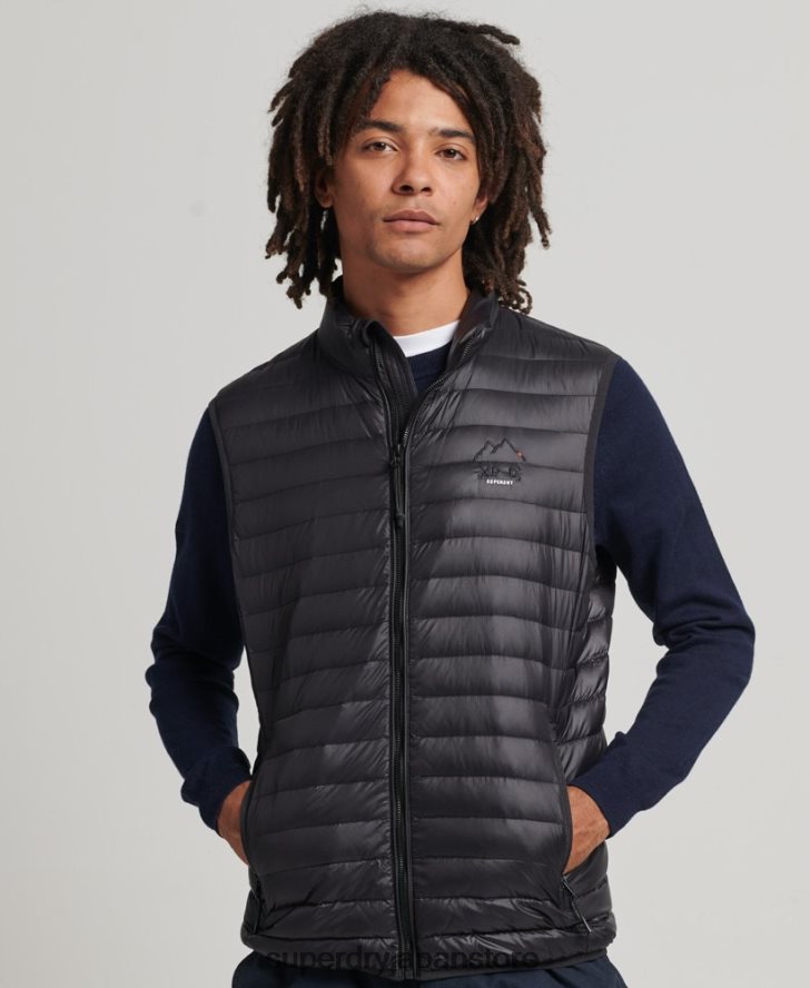 テックコアダウンジレ 男性 Superdry 衣類 黒 2J62PZ4637