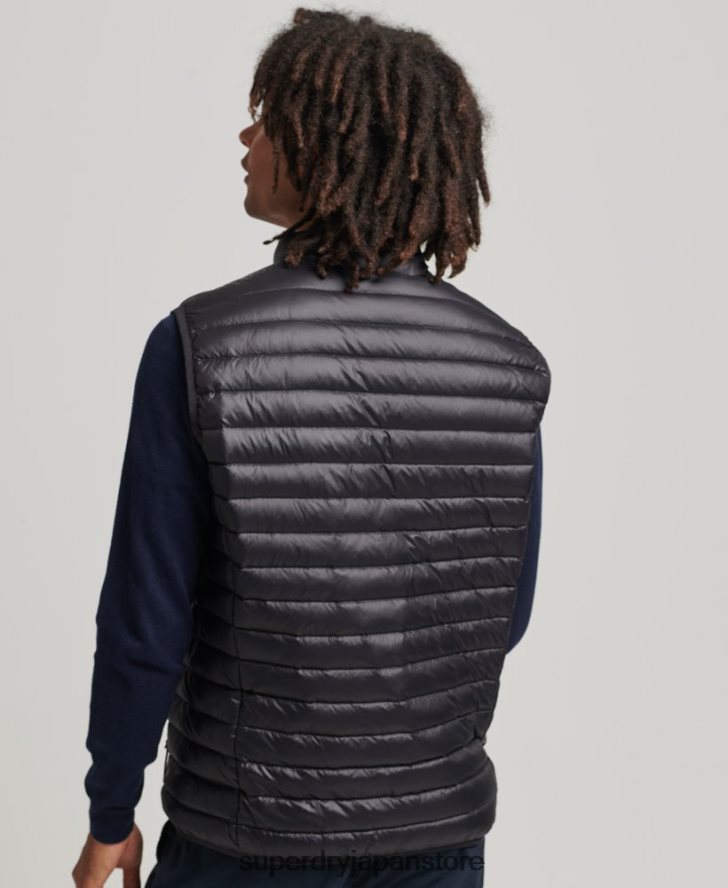 テックコアダウンジレ 男性 Superdry 衣類 黒 2J62PZ4637