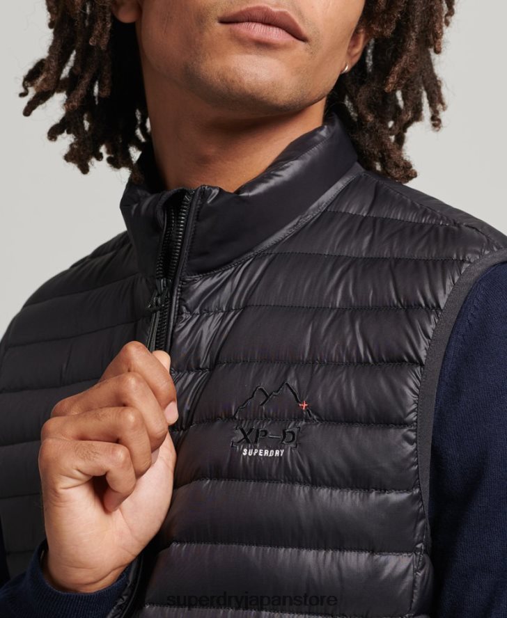 テックコアダウンジレ 男性 Superdry 衣類 黒 2J62PZ4637