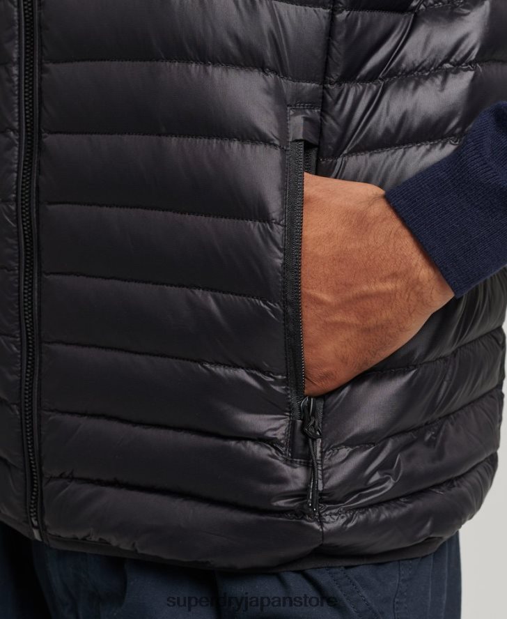 テックコアダウンジレ 男性 Superdry 衣類 黒 2J62PZ4637
