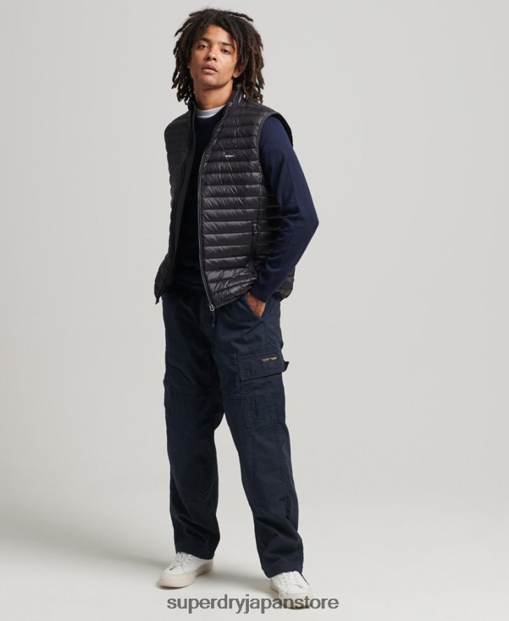テックコアダウンジレ 男性 Superdry 衣類 黒 2J62PZ4637