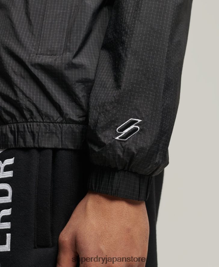 コードエッセンシャルトラックジャケット 男性 Superdry 衣類 黒 2J62PZ4638