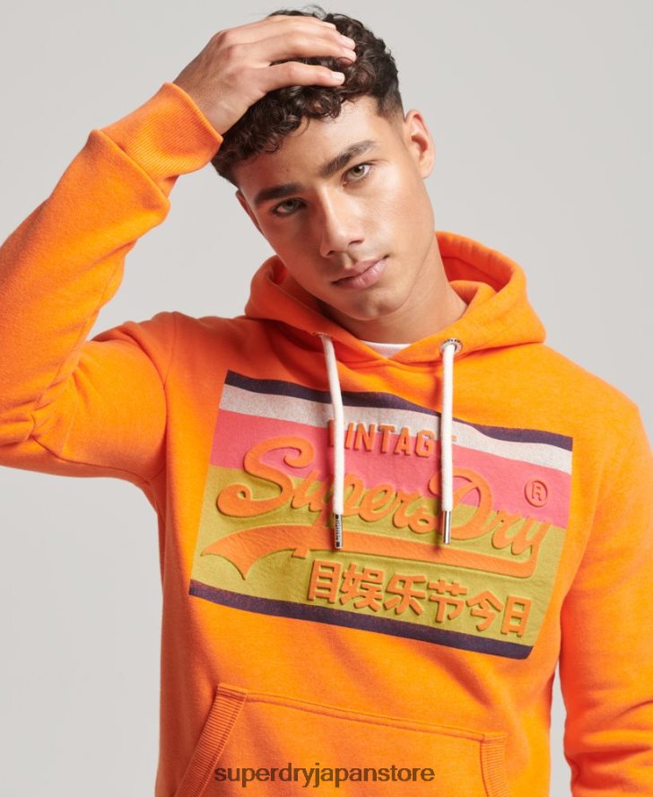 ヴィンテージロゴカリパーカー 男性 Superdry 衣類 オレンジ 2J62PZ464