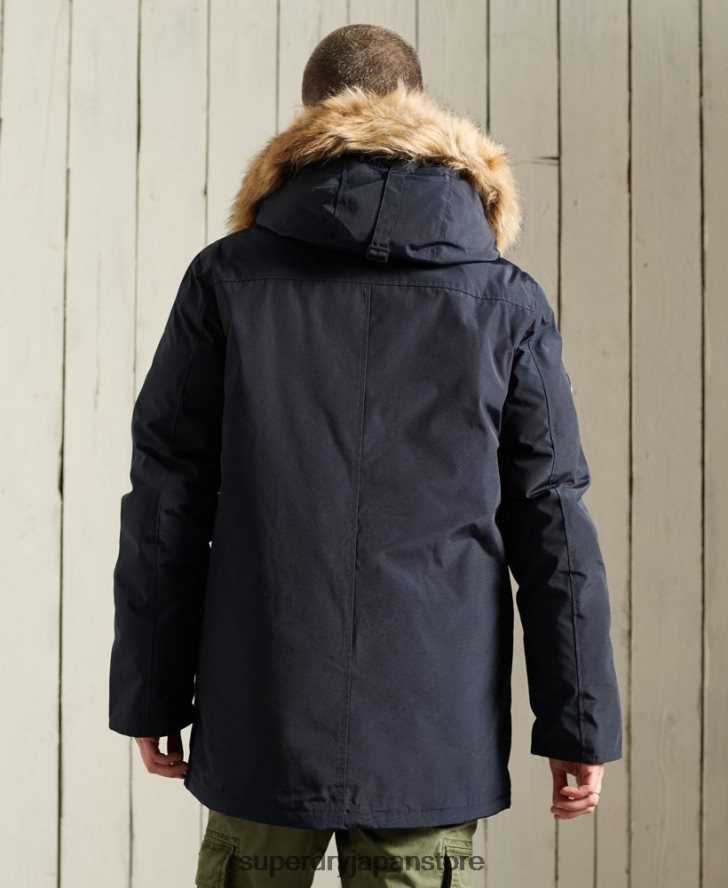 ルーキーダウンパーカージャケット 男性 Superdry 衣類 海軍 2J62PZ4642