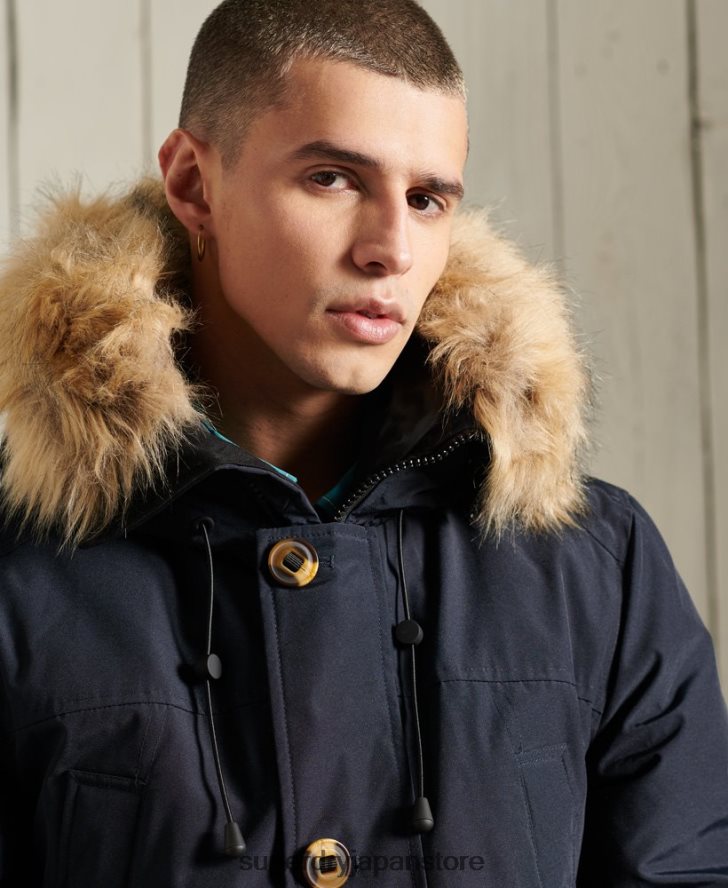 ルーキーダウンパーカージャケット 男性 Superdry 衣類 海軍 2J62PZ4642