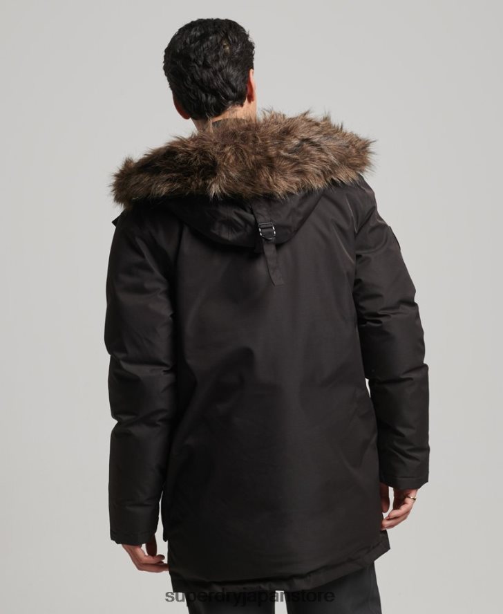 エベレスト ダウン スノー パーカー コート 男性 Superdry 衣類 黒 2J62PZ4643
