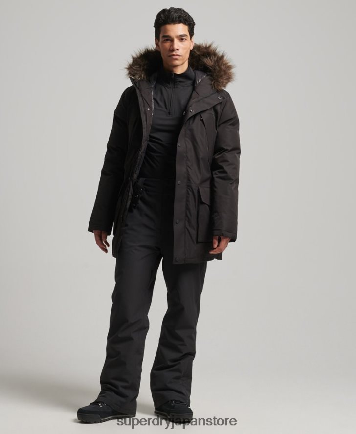エベレスト ダウン スノー パーカー コート 男性 Superdry 衣類 黒 2J62PZ4643
