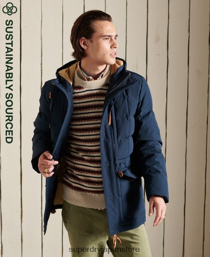 山岳遠征パーカーコート 男性 Superdry 衣類 海軍 2J62PZ4644