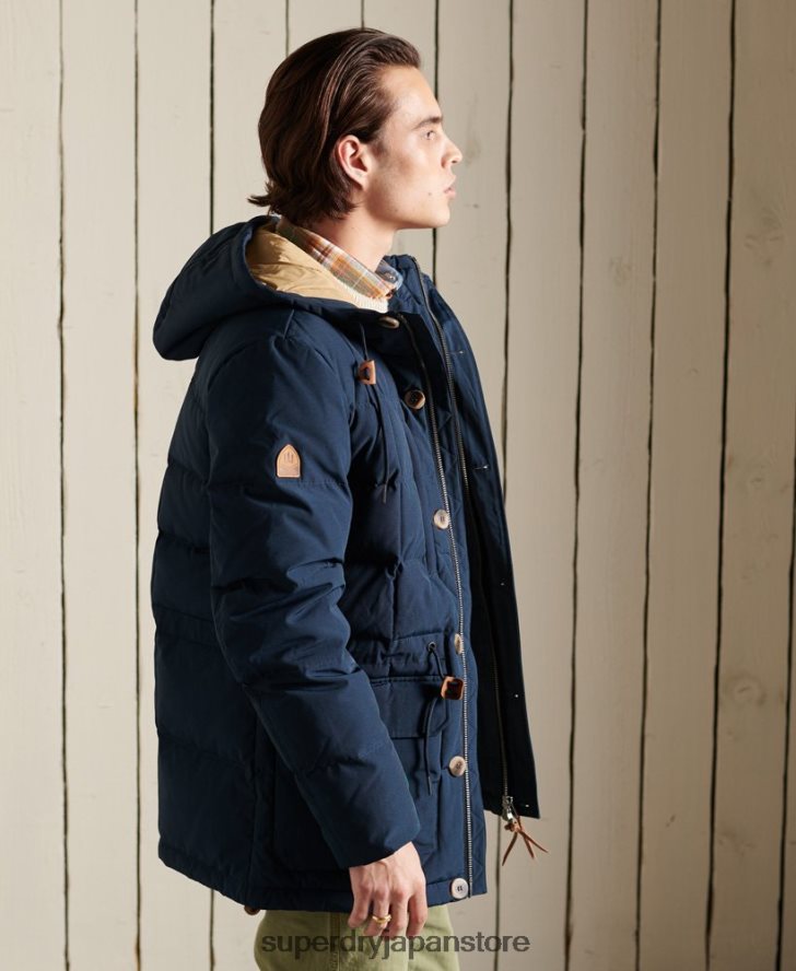 山岳遠征パーカーコート 男性 Superdry 衣類 海軍 2J62PZ4644