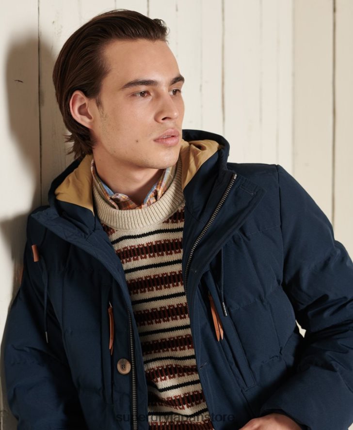 山岳遠征パーカーコート 男性 Superdry 衣類 海軍 2J62PZ4644