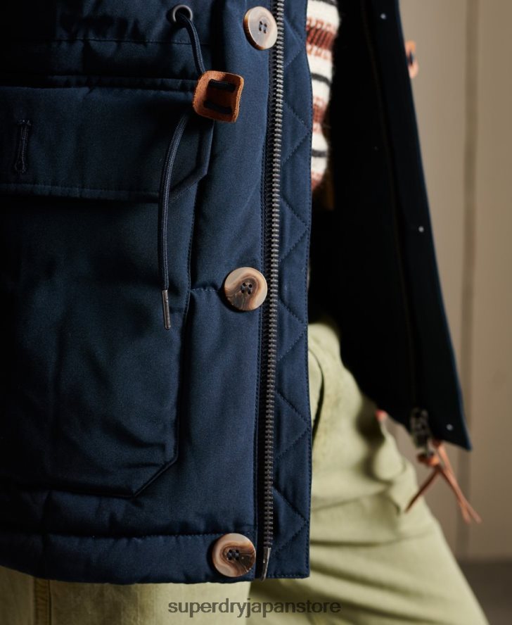 山岳遠征パーカーコート 男性 Superdry 衣類 海軍 2J62PZ4644