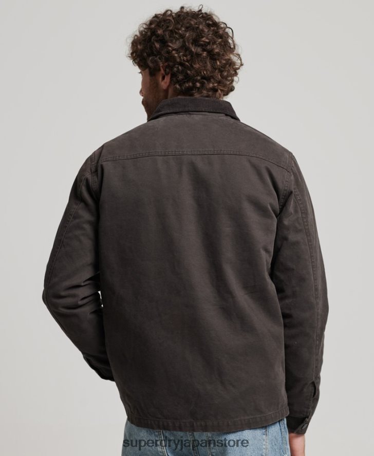 ワークウェアランチジャケット 男性 Superdry 衣類 茶色 2J62PZ4649