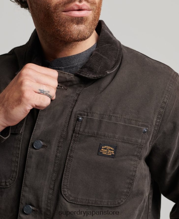 ワークウェアランチジャケット 男性 Superdry 衣類 茶色 2J62PZ4649