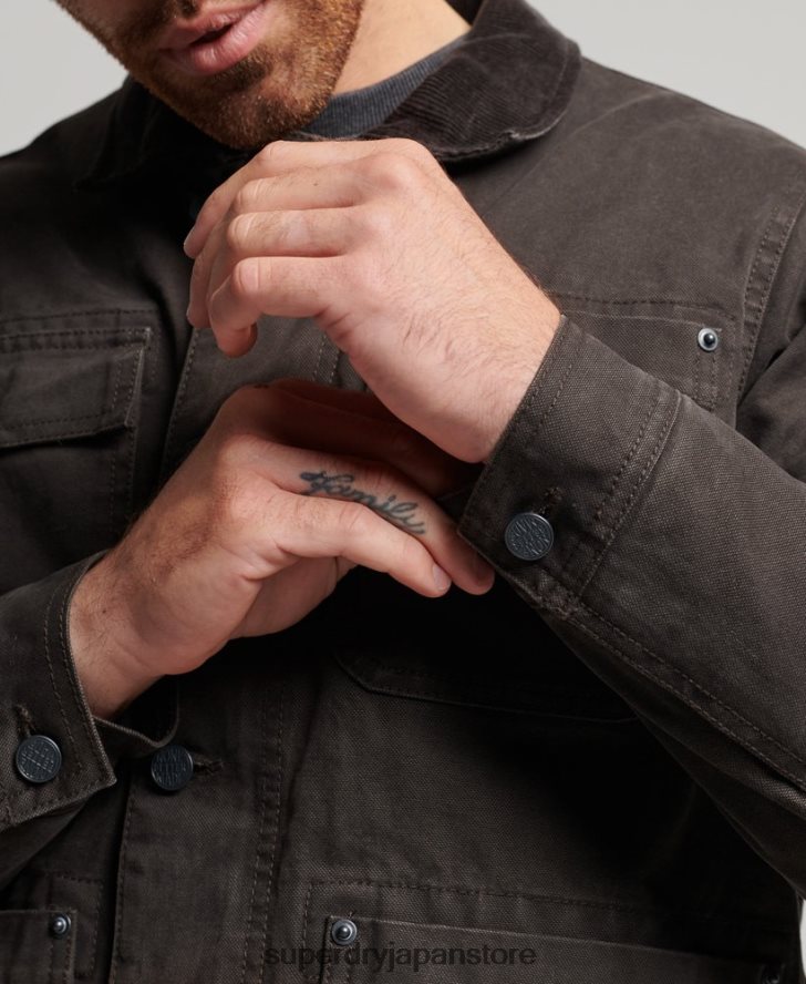 ワークウェアランチジャケット 男性 Superdry 衣類 茶色 2J62PZ4649