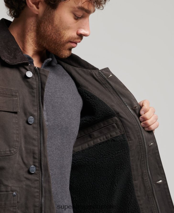 ワークウェアランチジャケット 男性 Superdry 衣類 茶色 2J62PZ4649