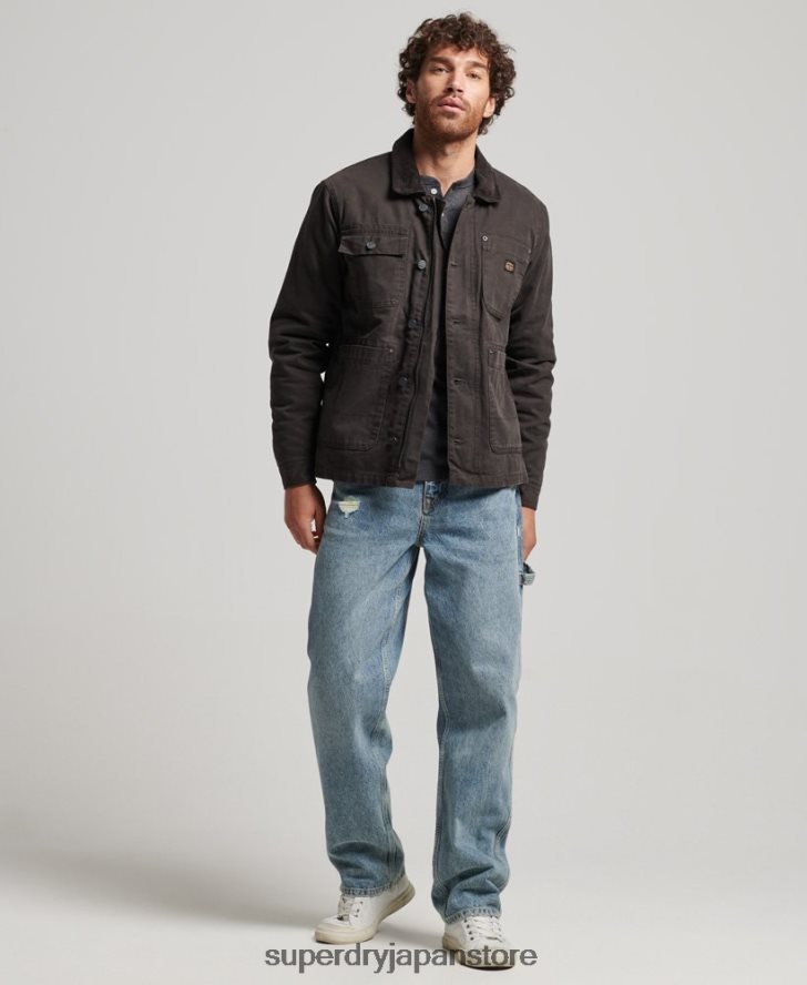 ワークウェアランチジャケット 男性 Superdry 衣類 茶色 2J62PZ4649
