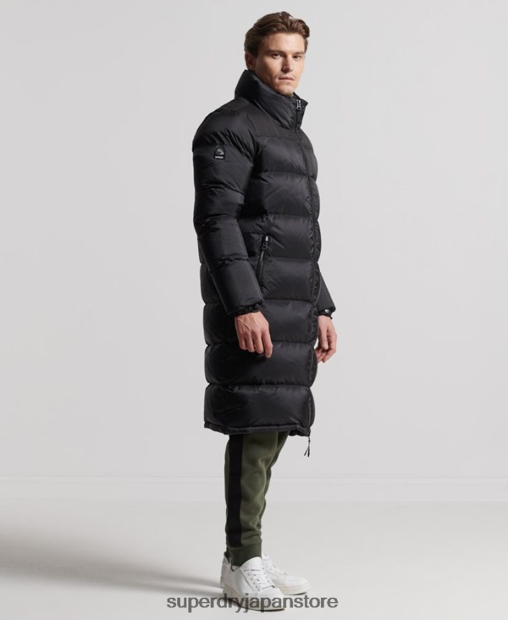 はえ縄ダウンダウンコート 男性 Superdry 衣類 黒 2J62PZ4652