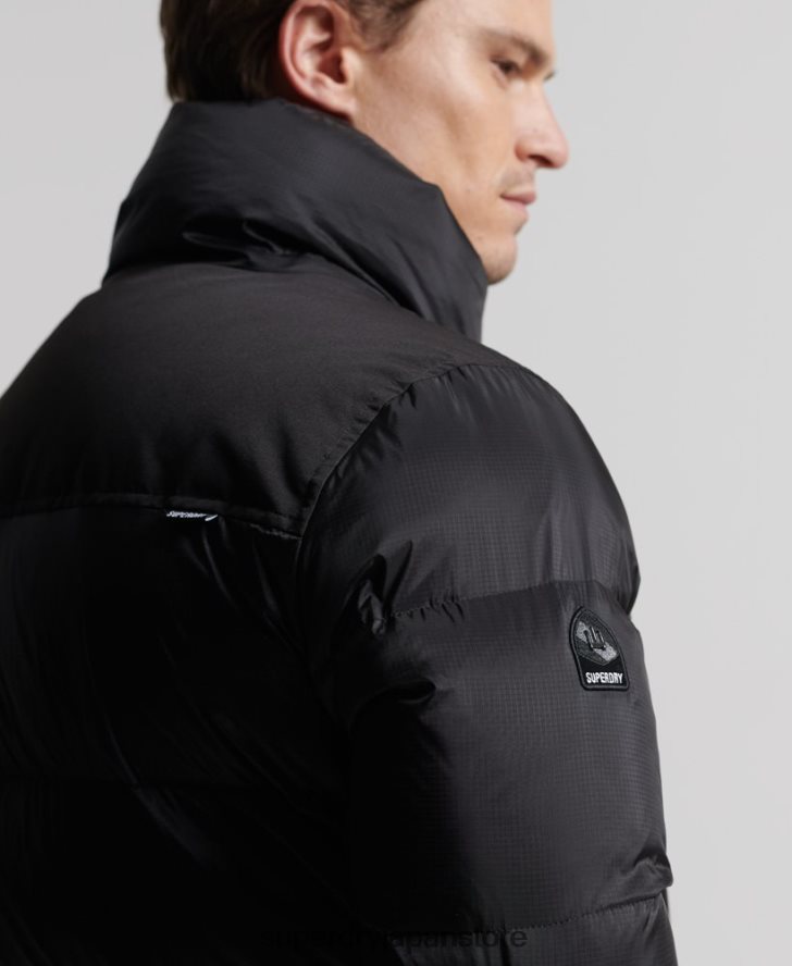 はえ縄ダウンダウンコート 男性 Superdry 衣類 黒 2J62PZ4652