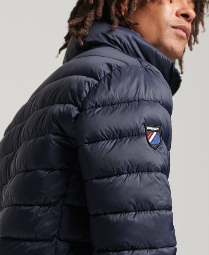 クラシックロゴ パフジャケット 男性 Superdry 衣類 海軍 2J62PZ4654